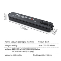 TINTON LIFE 220V/110V uszczelniacz próżniowy pakowarka z bezpłatnym 10 sztuk torebki próżniowe 17x25cm gospodarstwa domowego czarny żywności uszczelniacz próżniowy 6